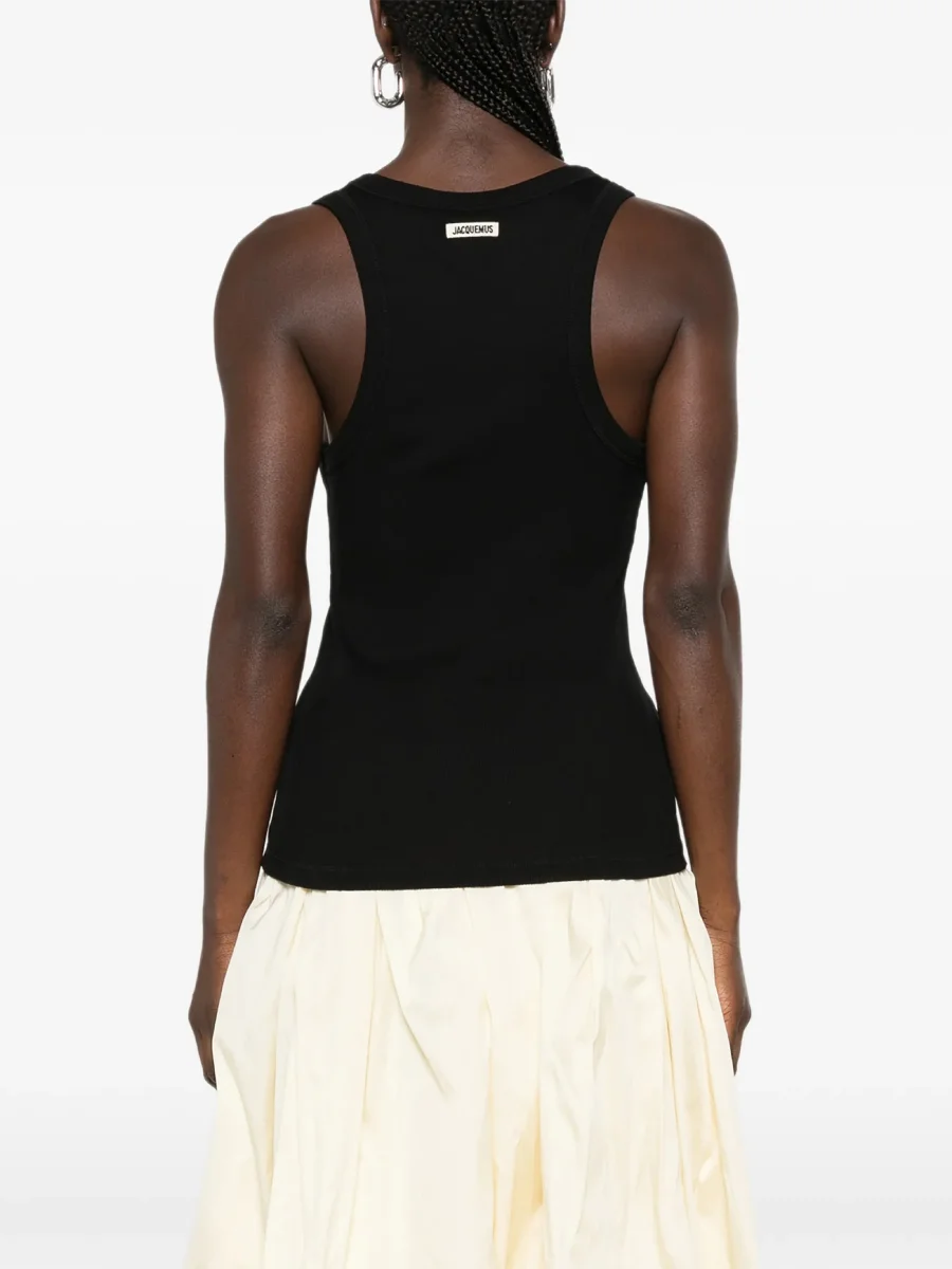 Топ Jacquemus The Gros Grain, черный — фото 4