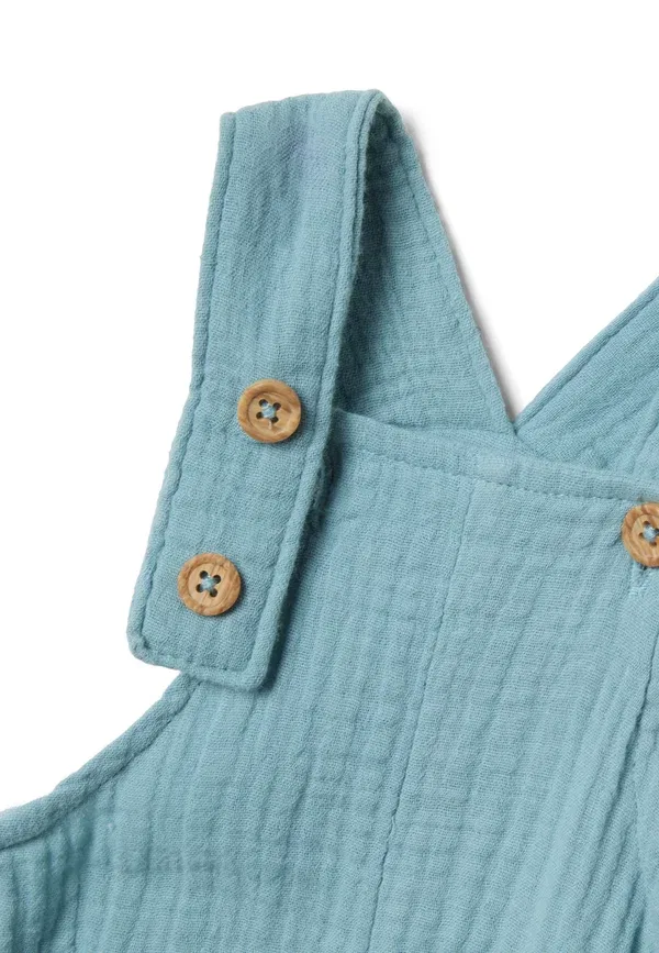 Боди с принтом Baby set - dungarees Ovs, White, Light Blue, белый/светло-голубой — фото 3