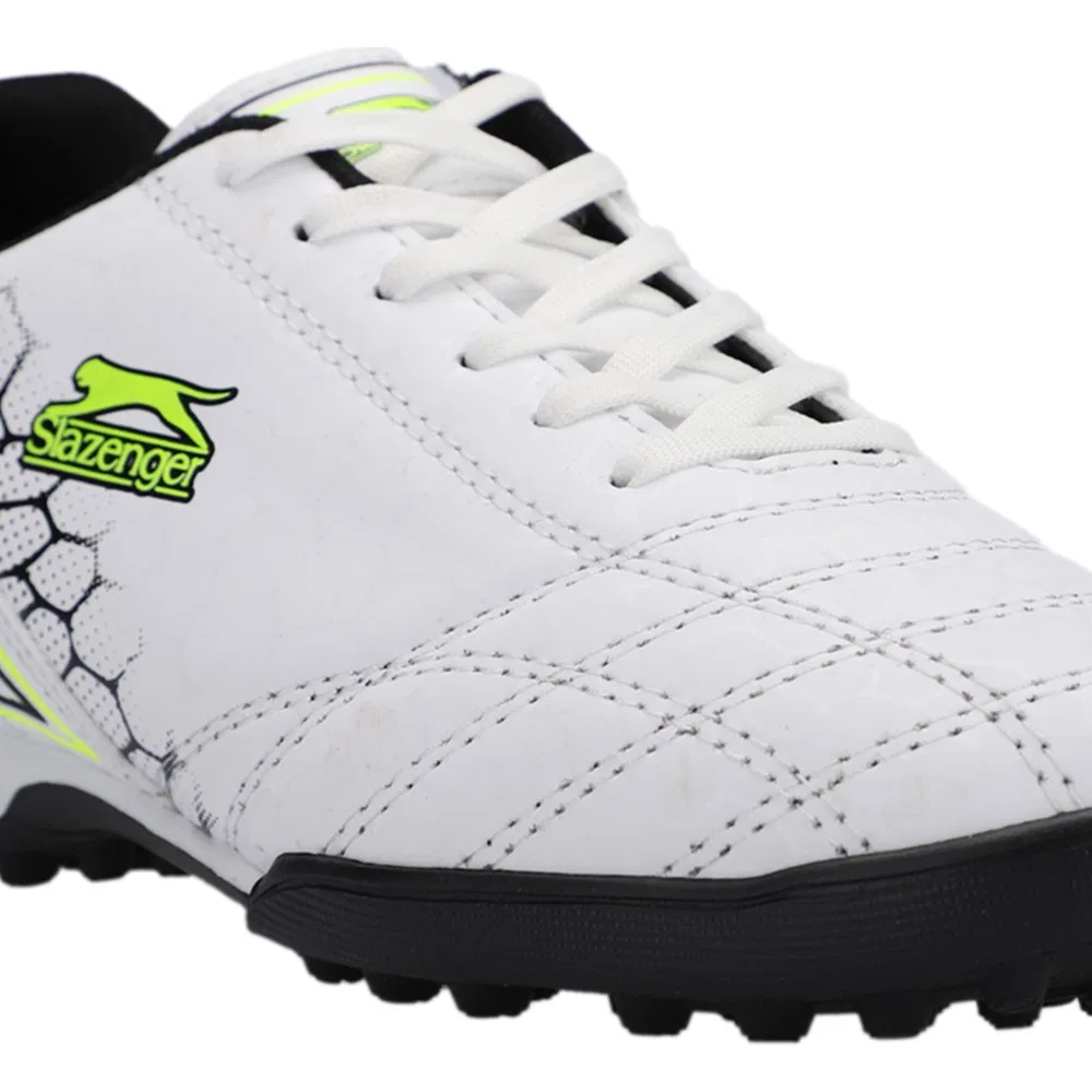 Детские футбольные бутсы для мальчиков для зала с принтом DANGER I HS Slazenger, White Green — фото 4