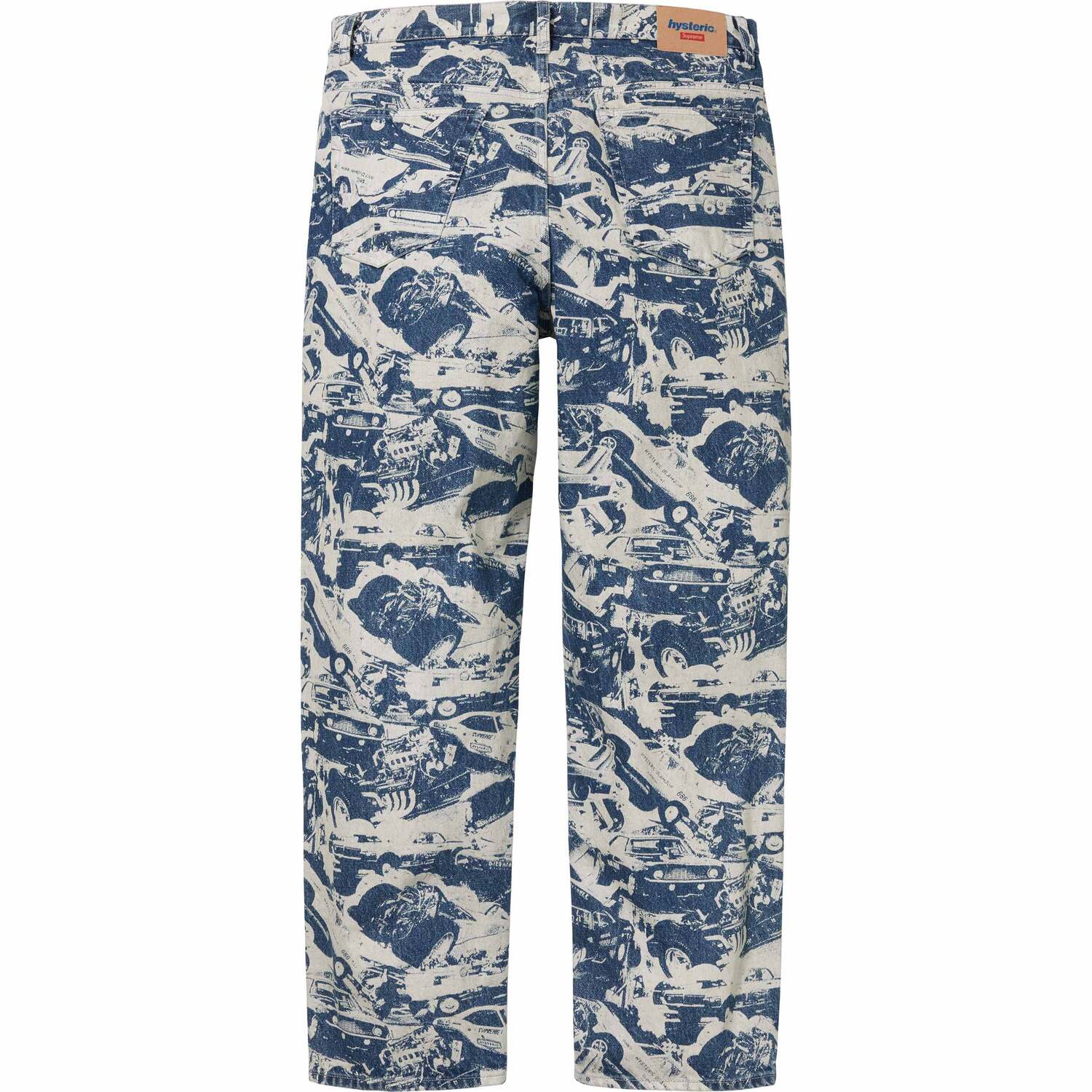 Hysteric Glamour Cars мешковатые джинсы teal Supreme, синий/индиго — фото 4