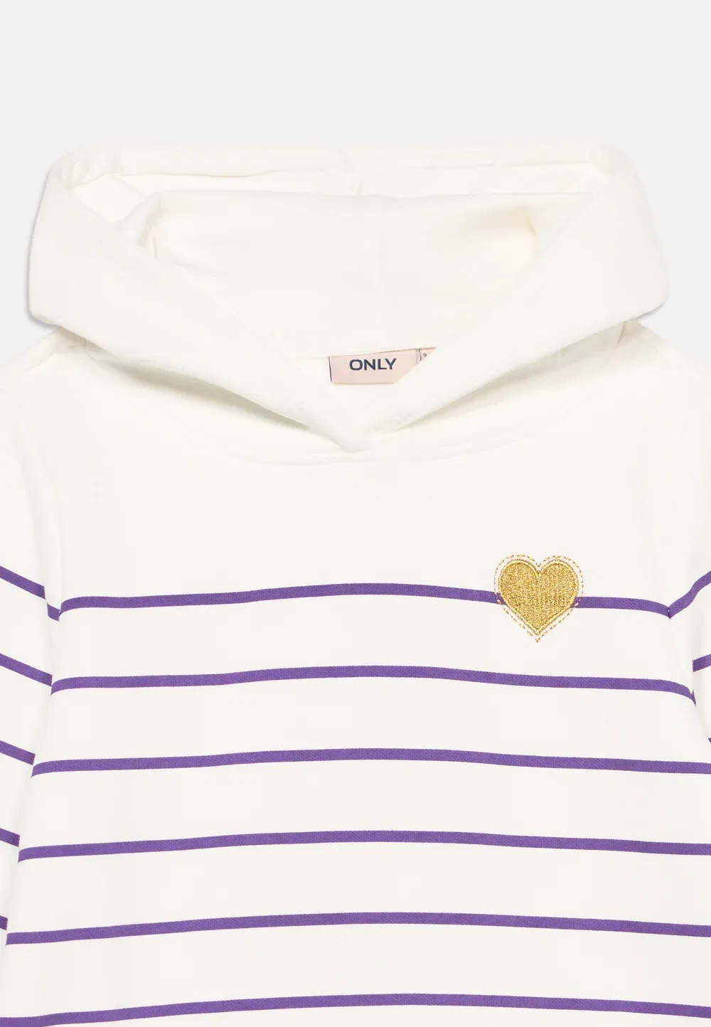 Худи Kogadelle amour stripe Only Girls, Off-White/Purple — фото 4
