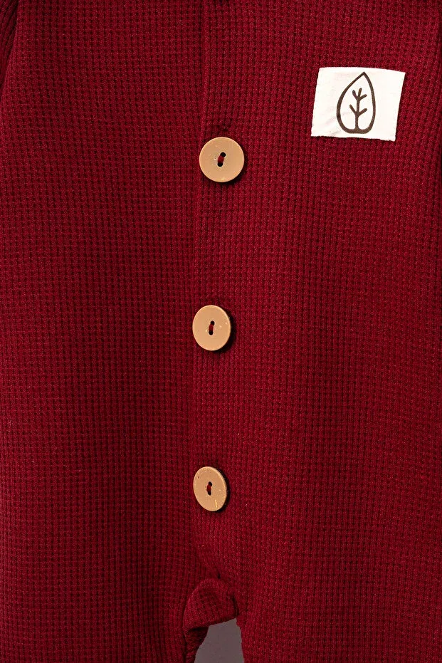 Детский комбинезон с длинным рукавом хлопковый Bubito, Red — фото 4