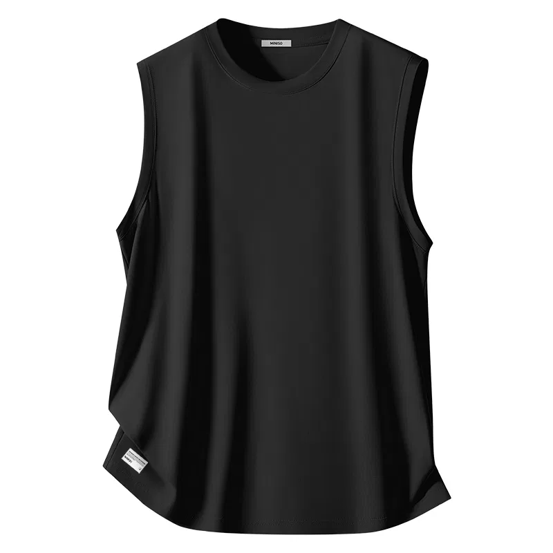 Детская майка без рукавов MINISO, Ice Silk Mesh Black (Ma47 Infinite Wander Right Bottom A Logo)