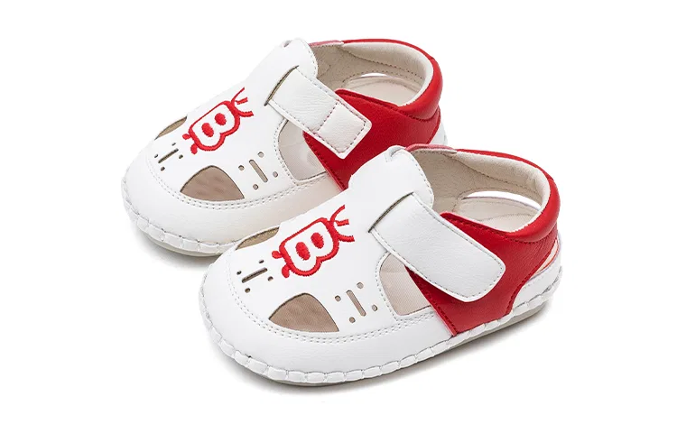Детские ботиночки для малышей с синтетической кожи, модель Pre Walking Shoes & Sock Shoes, EBMINI, Beige Red — фото 4
