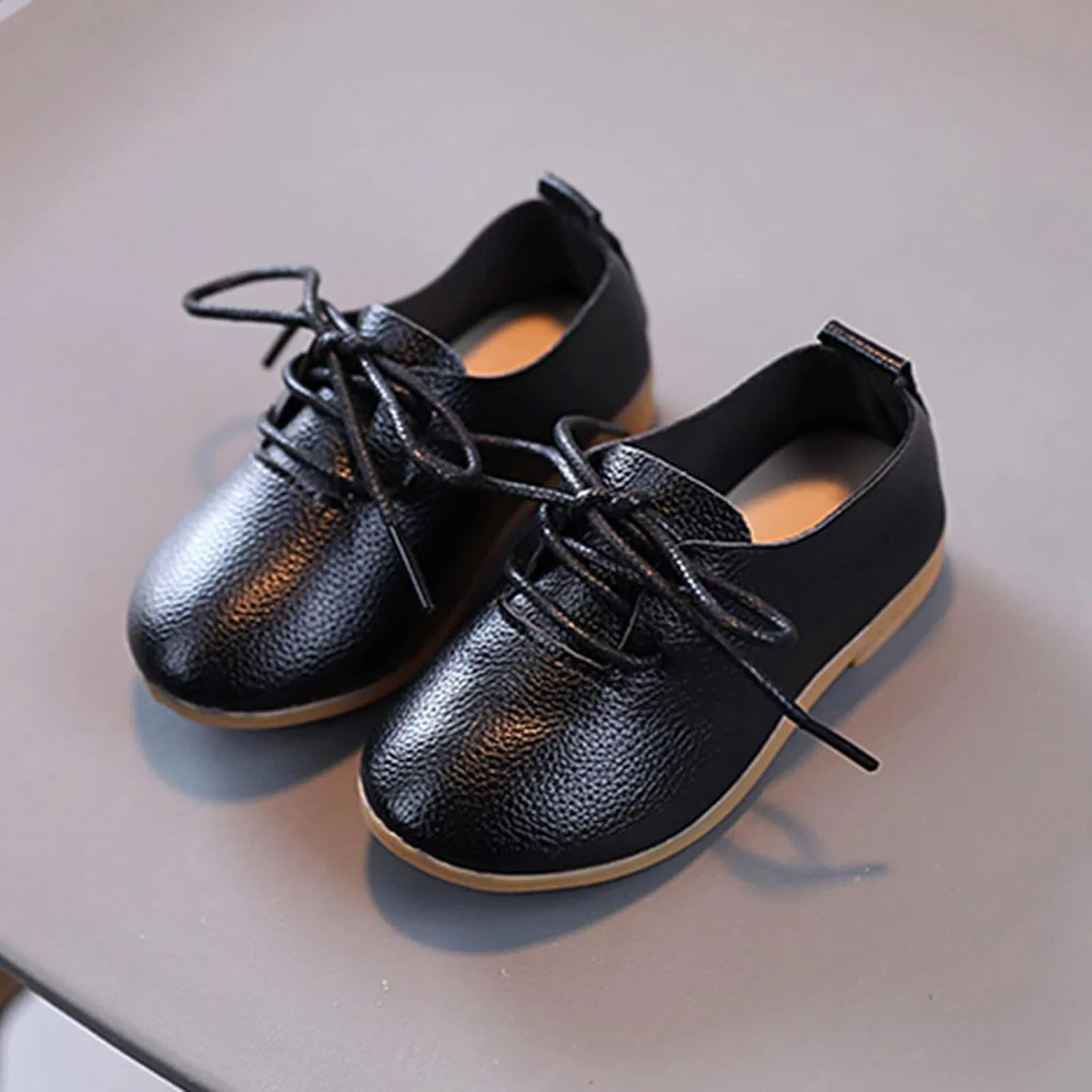 Детские ботинки для девочек с принтом Solid Color Snow Rain Boots, Black — фото 2