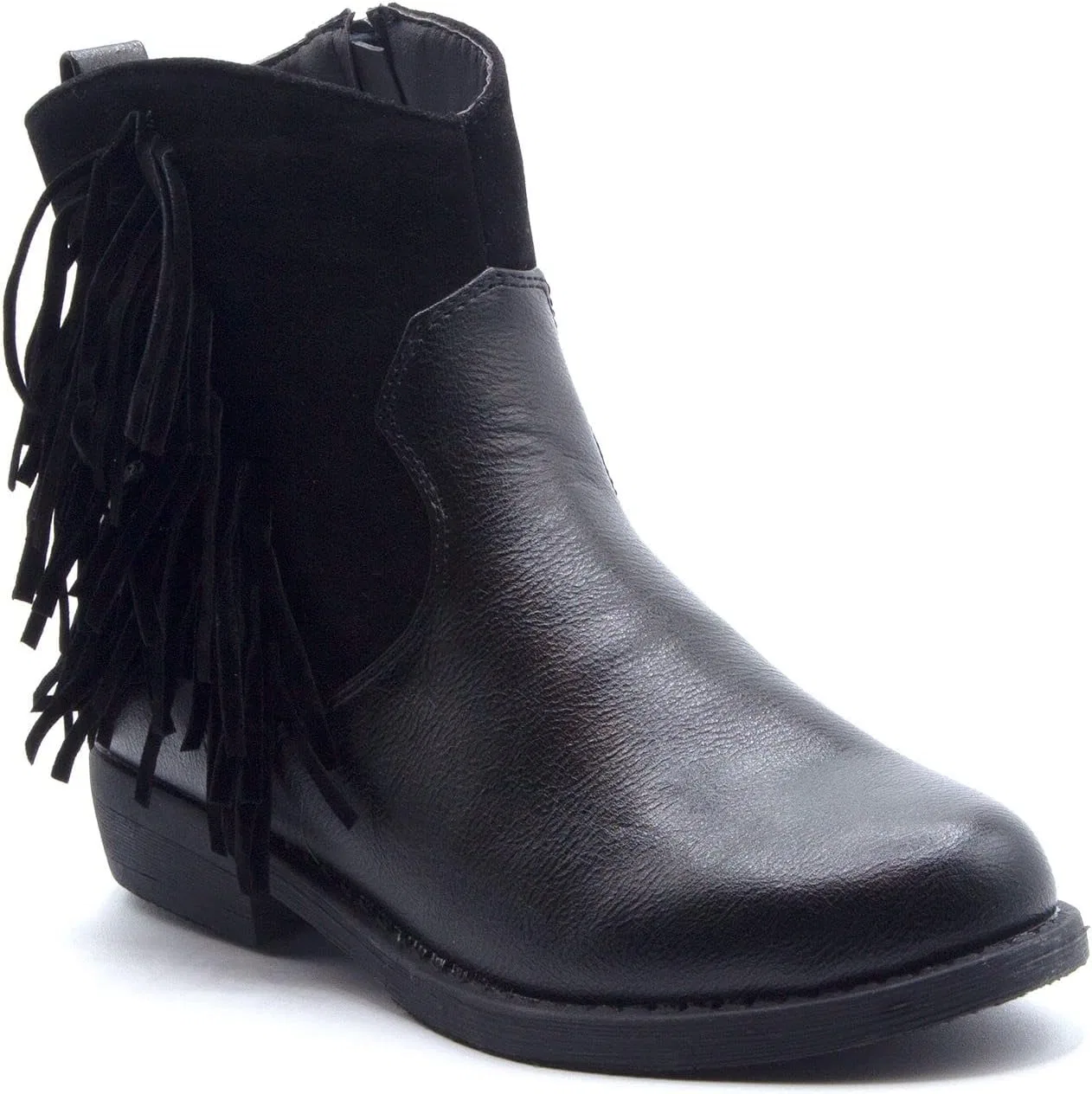 Детские ботинки для девочек с молнией Jazamé, Black-Fringe