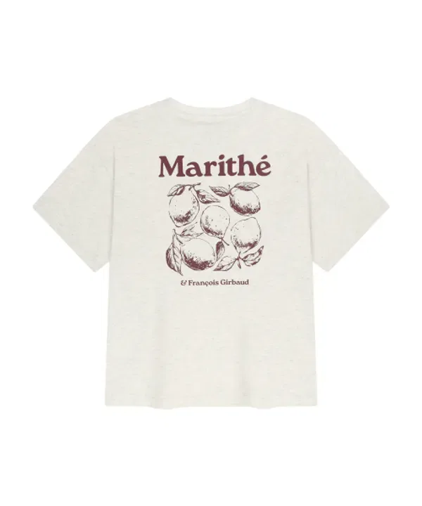 Футболка оверсайз с графическим принтом Kids back, Marithé Kids, овсяный — фото 3