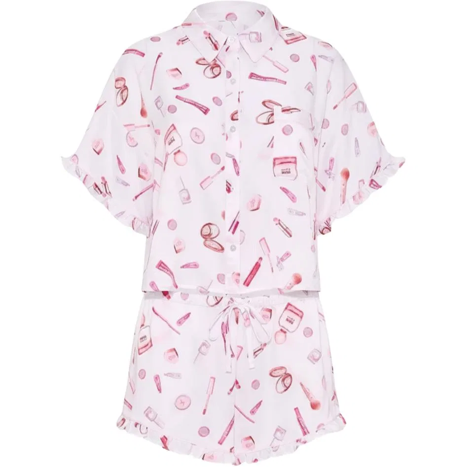 Женский комплект пижамы с принтом Victoria's Secret, White Print