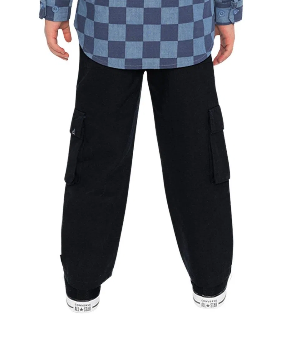 Брюки из твила с карго-карманами, коллекция Boys Must-Haves Deux par Deux, Dark Blue — фото 4