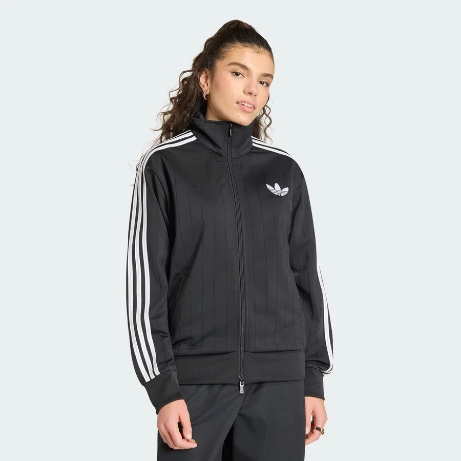 Женский спортивный свитшот с принтом Pinstripe Firebird, adidas Originals, Черно-белый