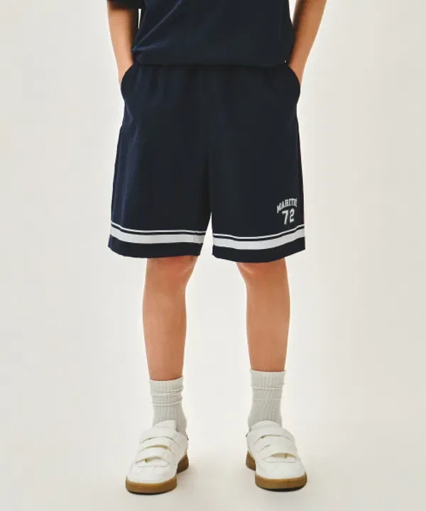 Шорты нейлоновые тканые, Kids, Marithé, Navy