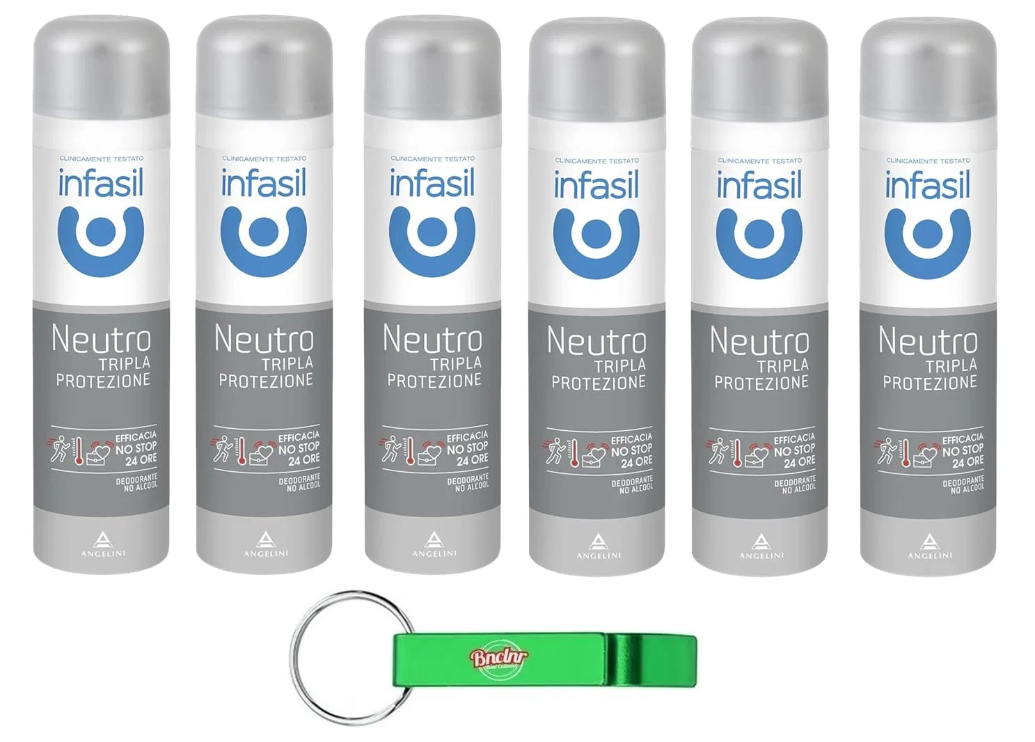 Дезодорант-антиперспирант Beni Culinari Infasil Neutral Triple Protection, набор 6 шт. по 150 мл