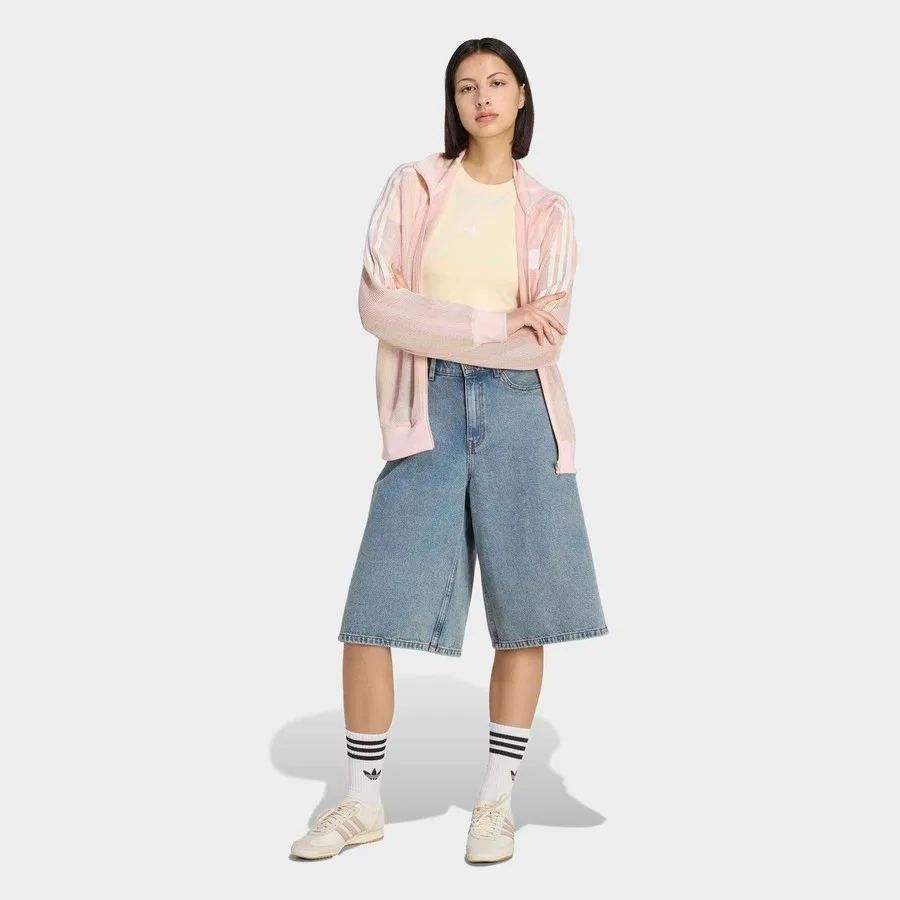 Женская куртка с длинным рукавом Summer Glow Knitted Firebird adidas, Розовый — фото 3