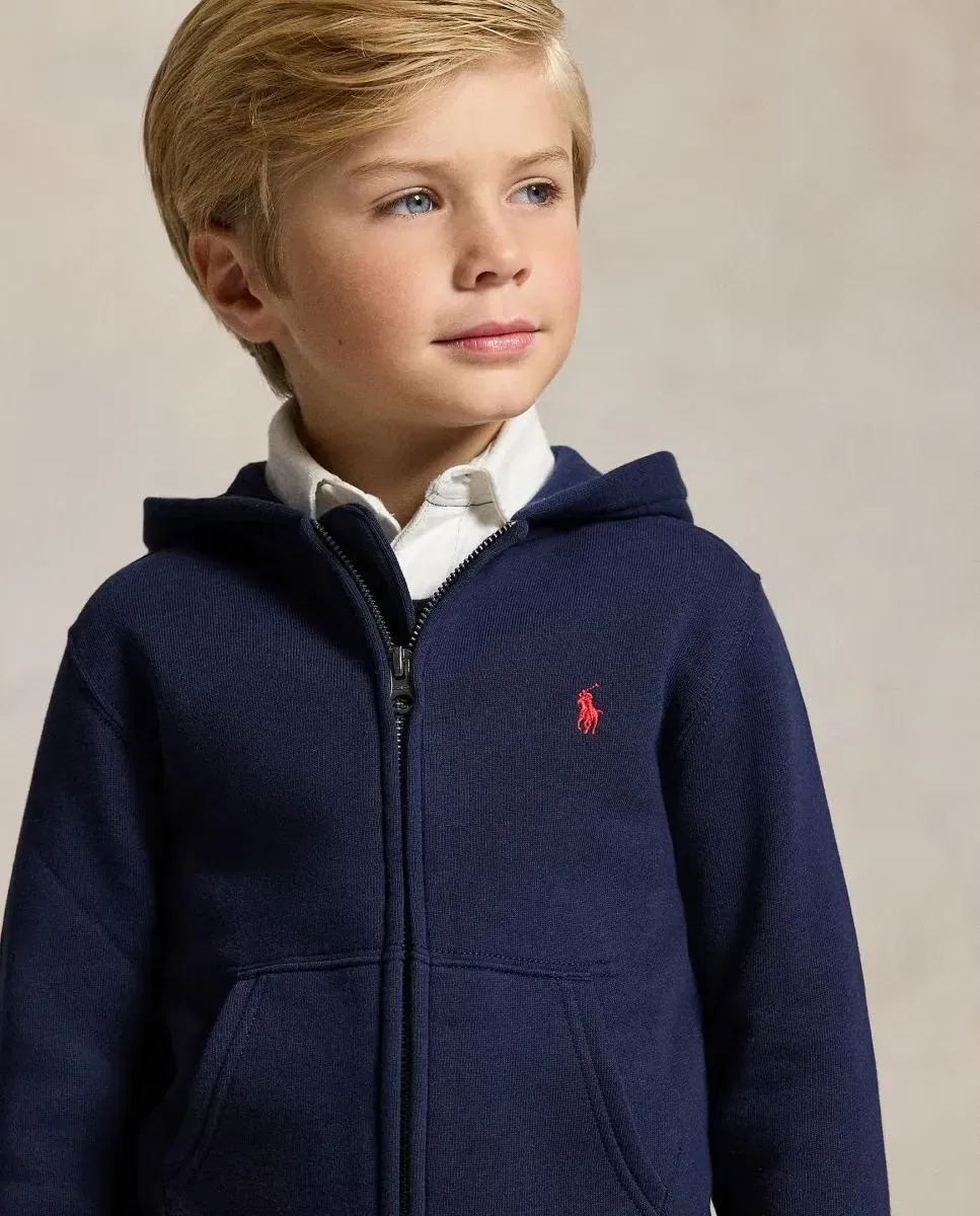 Детская худи для девочек на молнии Polo Ralph Lauren, Azul Marino — фото 3