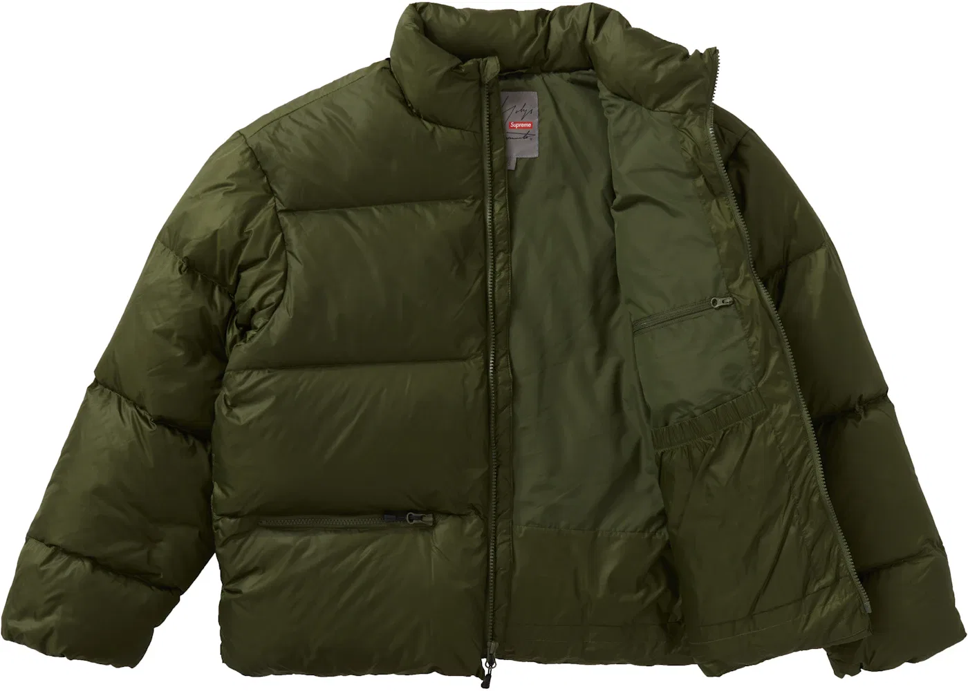 Мужская куртка-пуховик с длинным рукавом Supreme Yohji Yamamoto Down Jacket, Olive — фото 2