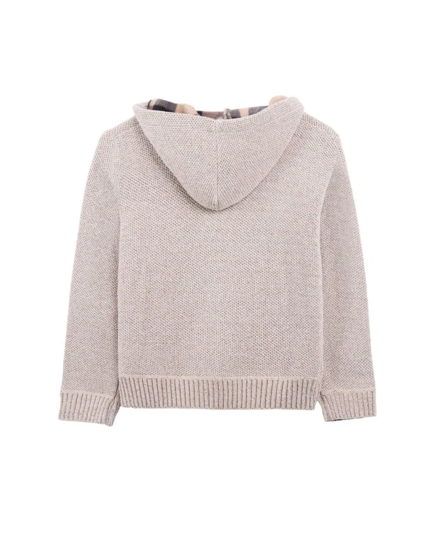 Детский худи с капюшоном, флисовая подкладка, на молнии, модель XRAY, Beige — фото 2