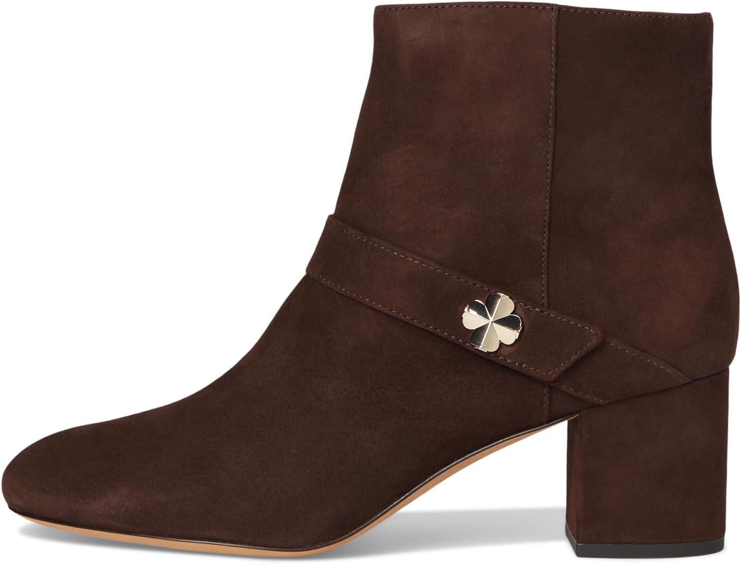 Ботинки Kate Spade New York Women's Spade Flower Suede Heeled Ankle Bootie, Hot Fudge — фото 4