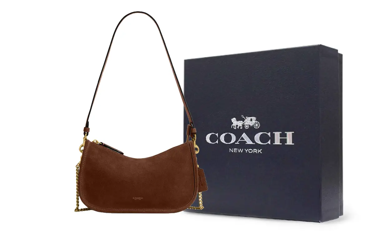 

Coach Сумка через плечо Waverly из натуральной кожи, средний размер, женская, теплый коричневый цвет