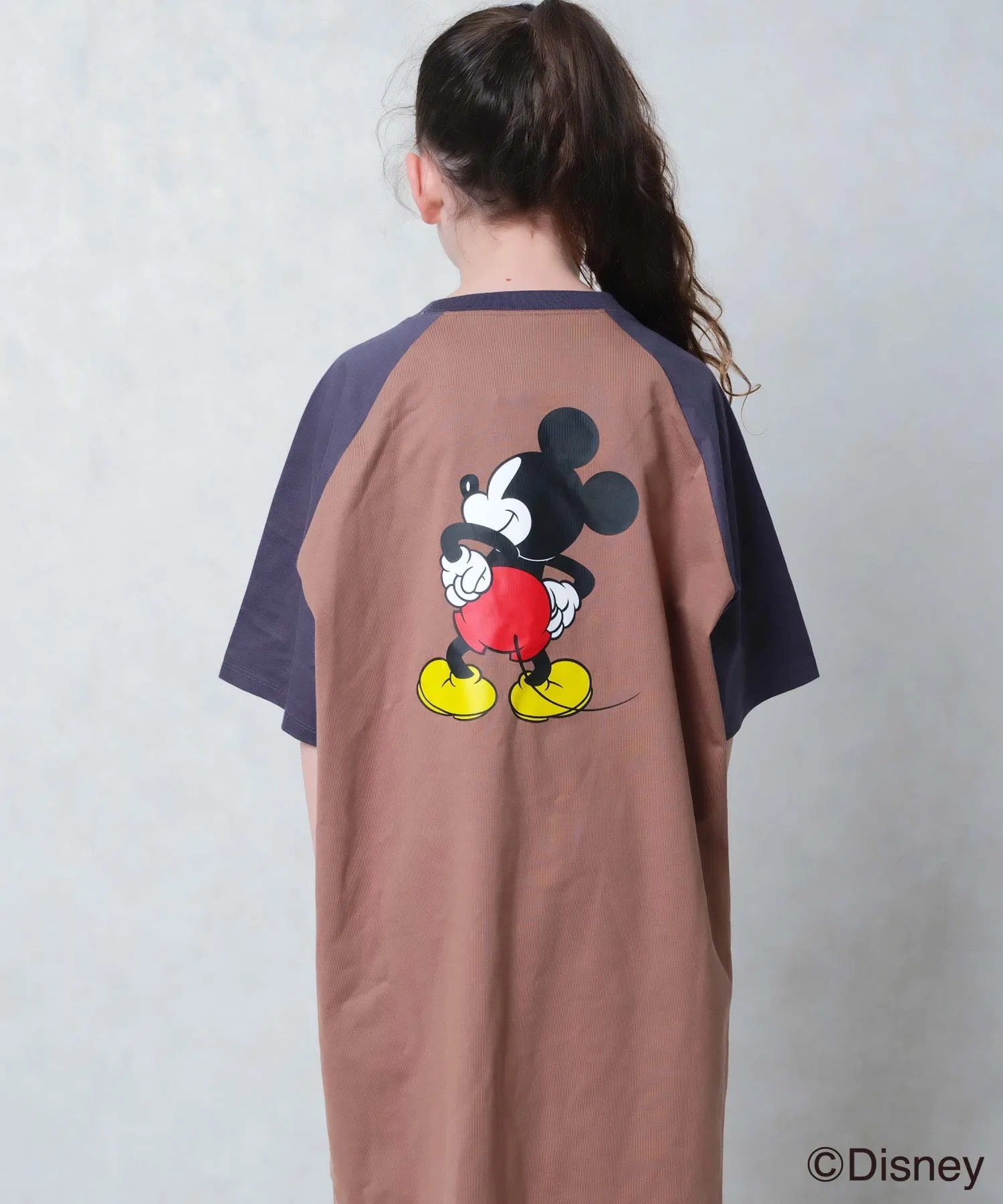 Детское хлопковое платье с принтом Микки Мауса Disney Мокко