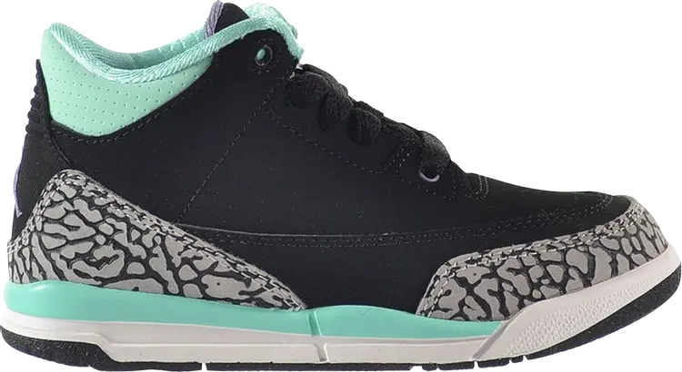 

Кроссовки Jordan 3 Retro GP Black Purple Turquoise, черный