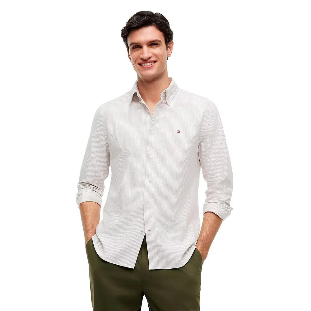 Мужская рубашка с полосками Tommy hilfiger, White