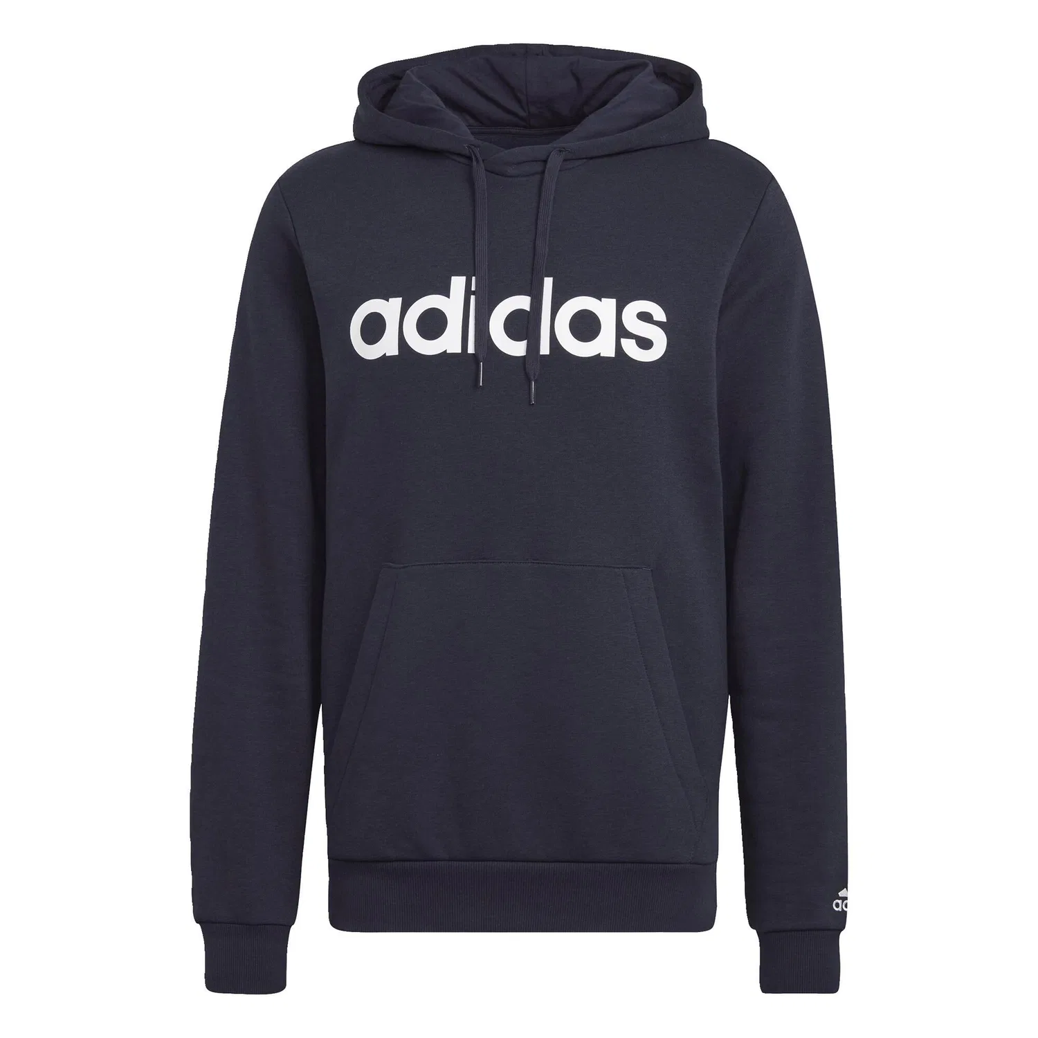 Мужское худи с принтом Essentials Linear Logo Adidas, Petrolblau Weiss — фото 3