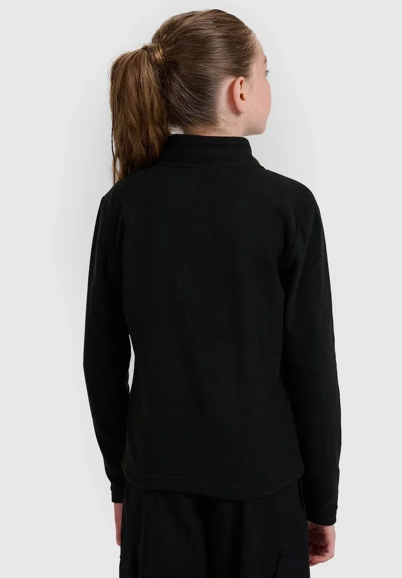 Polar ze stójką slim dziewczęcy - флисовая куртка 4F, Deep Black — фото 3