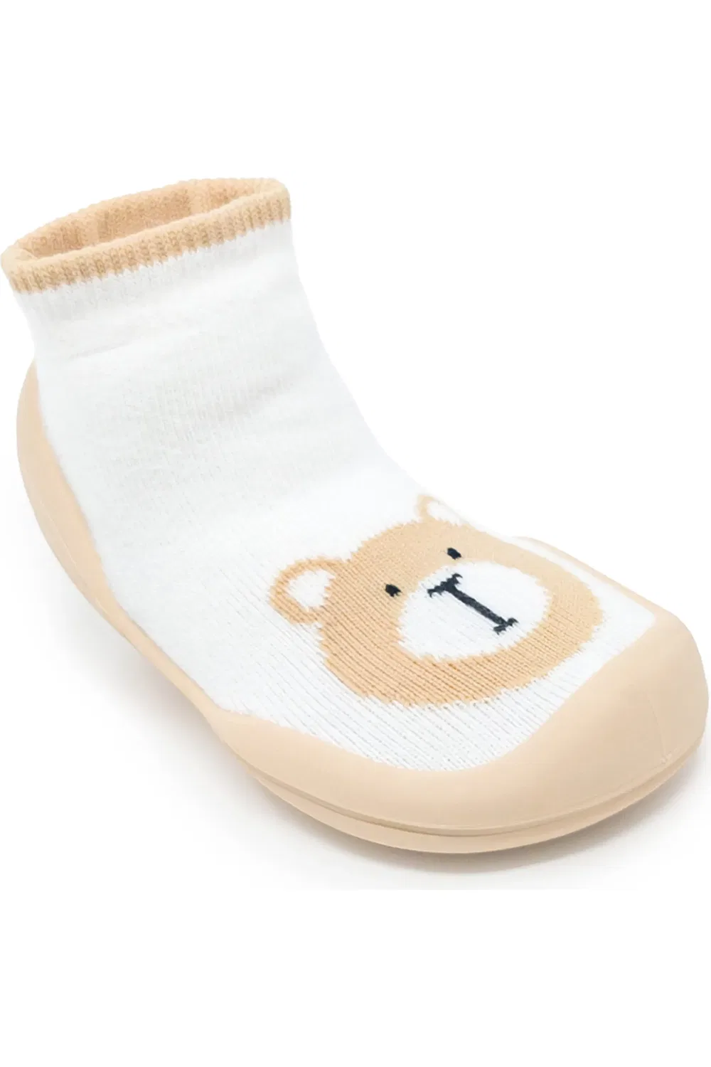 Детские носки-обувь Mini Bear Komuello, светло-бежевый — фото 4