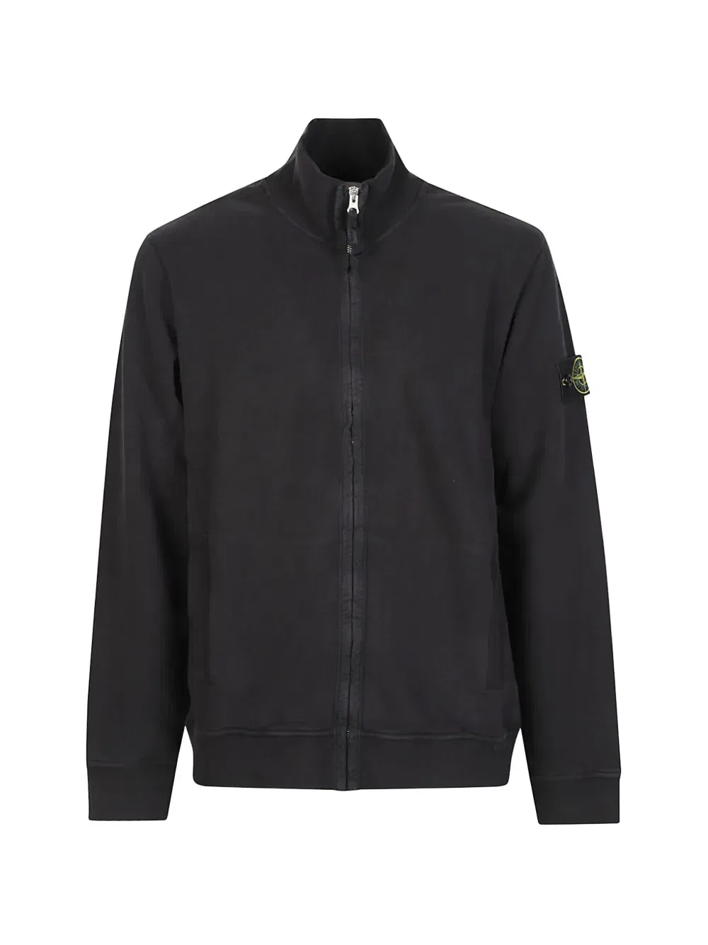 Куртка спортивная из органического хлопка с начесом 6100066 Stone Island, черный