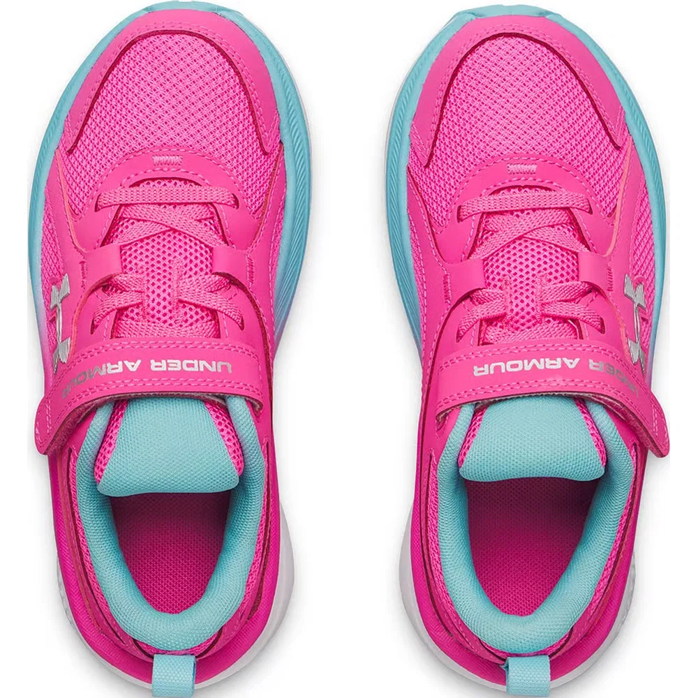 Детские кроссовки Charged+ Asserve 11 AC для бега Under Armour, Pink/Blue/Iridescent — фото 3