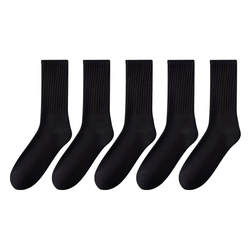 Детские гольфы до колена, 5 пар, Black 5, MIIOW