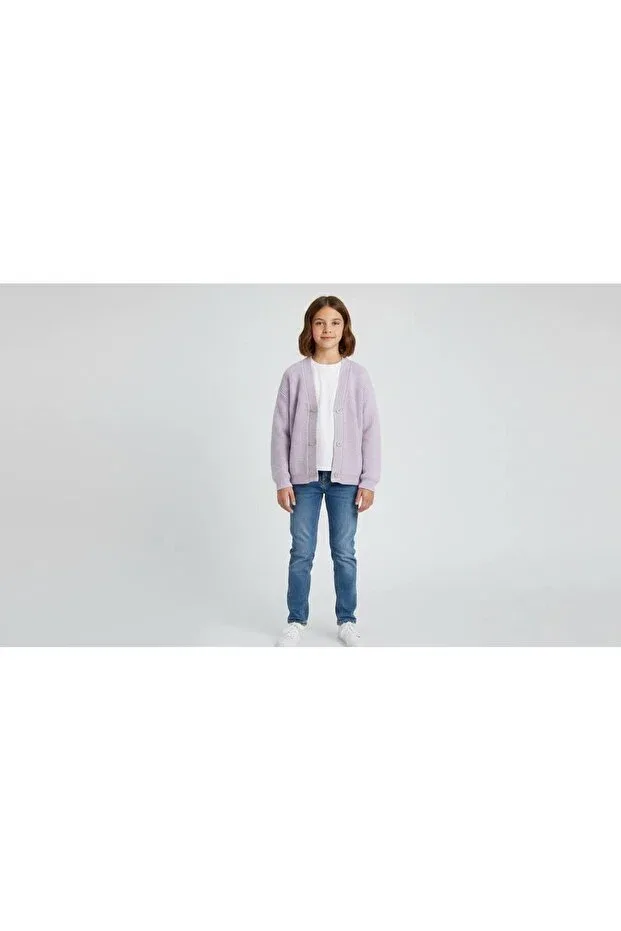 Детский кардиган с длинным рукавом Lila Long Sleeve Girls Cardigan Melly More, Blue