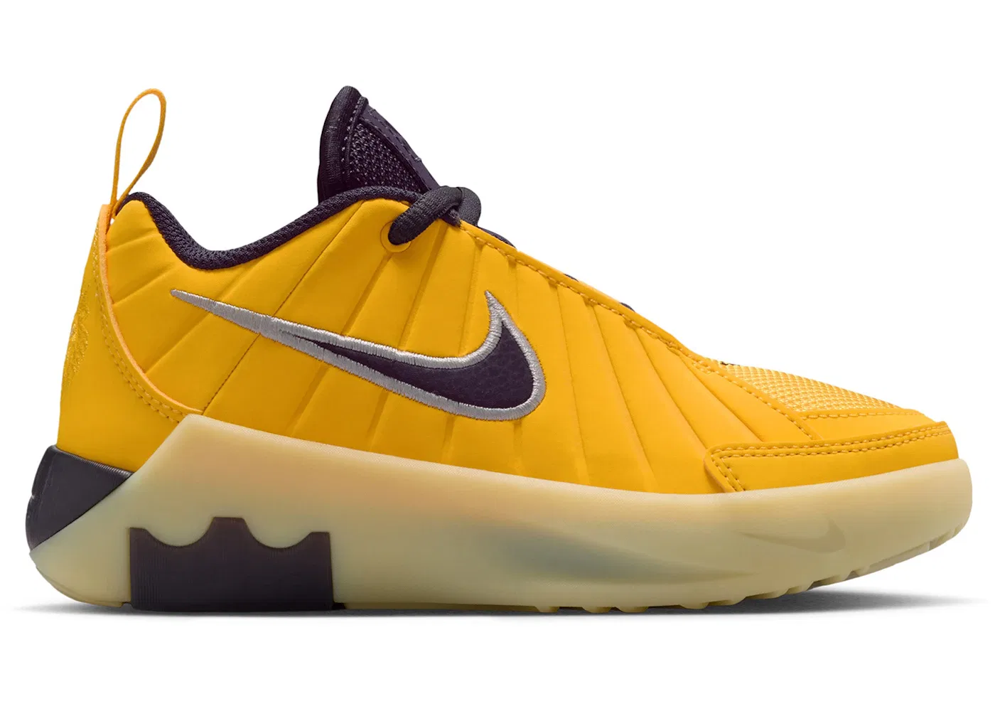 Детские кроссовки с липучками Nike LeBron Witness 9, Amarillo/Soft Yellow/Lilac/Cave Purple