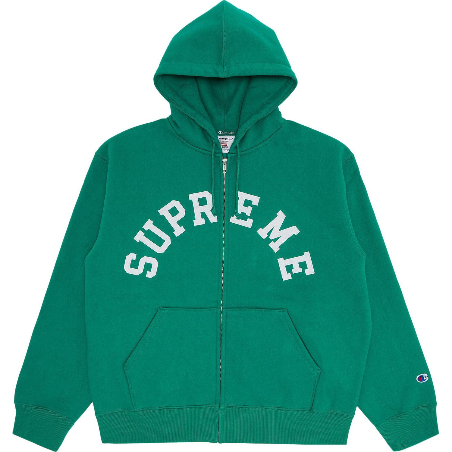 

Толстовка Supreme x Champion Zip Up Hooded, зеленый