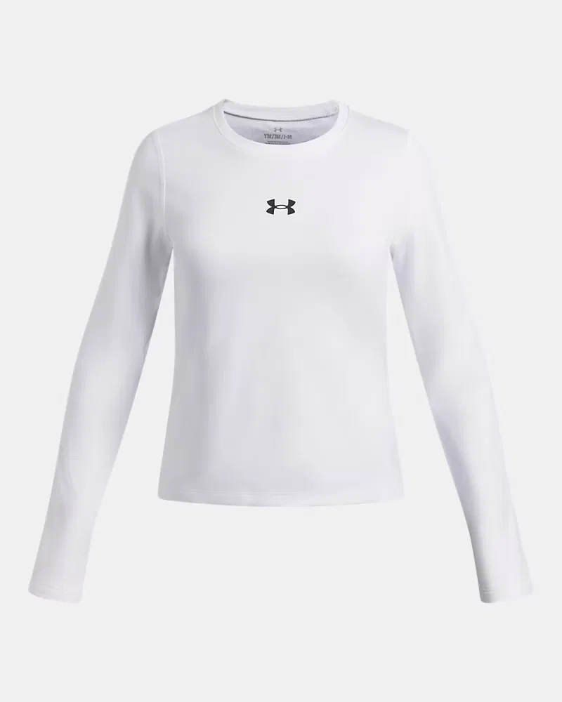 Лонгслив утепляющий с четырехсторонней растяжкой ColdGear UnderArmour, White/Black — фото 4