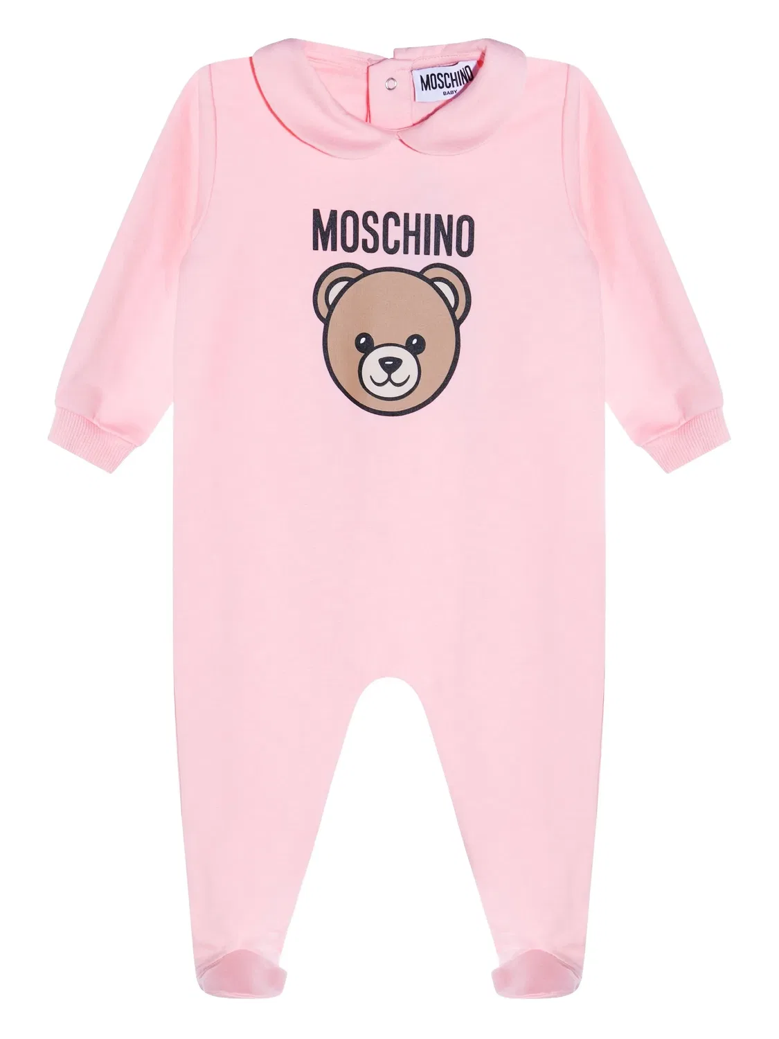 Боди с принтом медведя и воротником Питер Пэн Moschino, розовый — фото 2