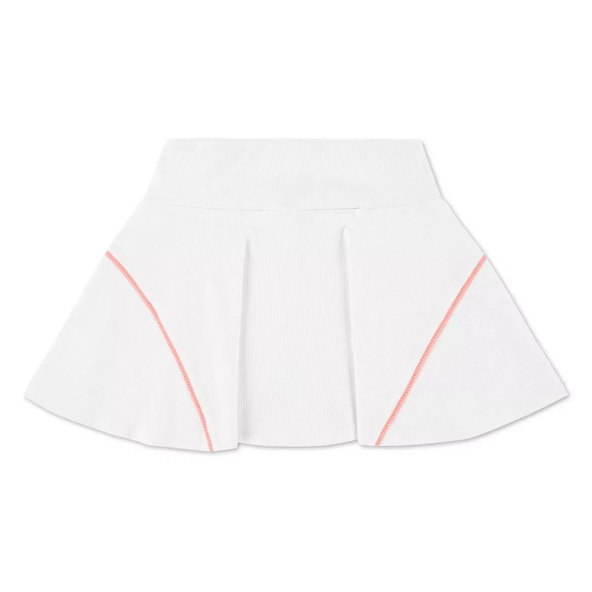 Детская юбка-шорты с принтом Converse Girls Ribbed Skort, GIRLS BOTTOMS, White — фото 4