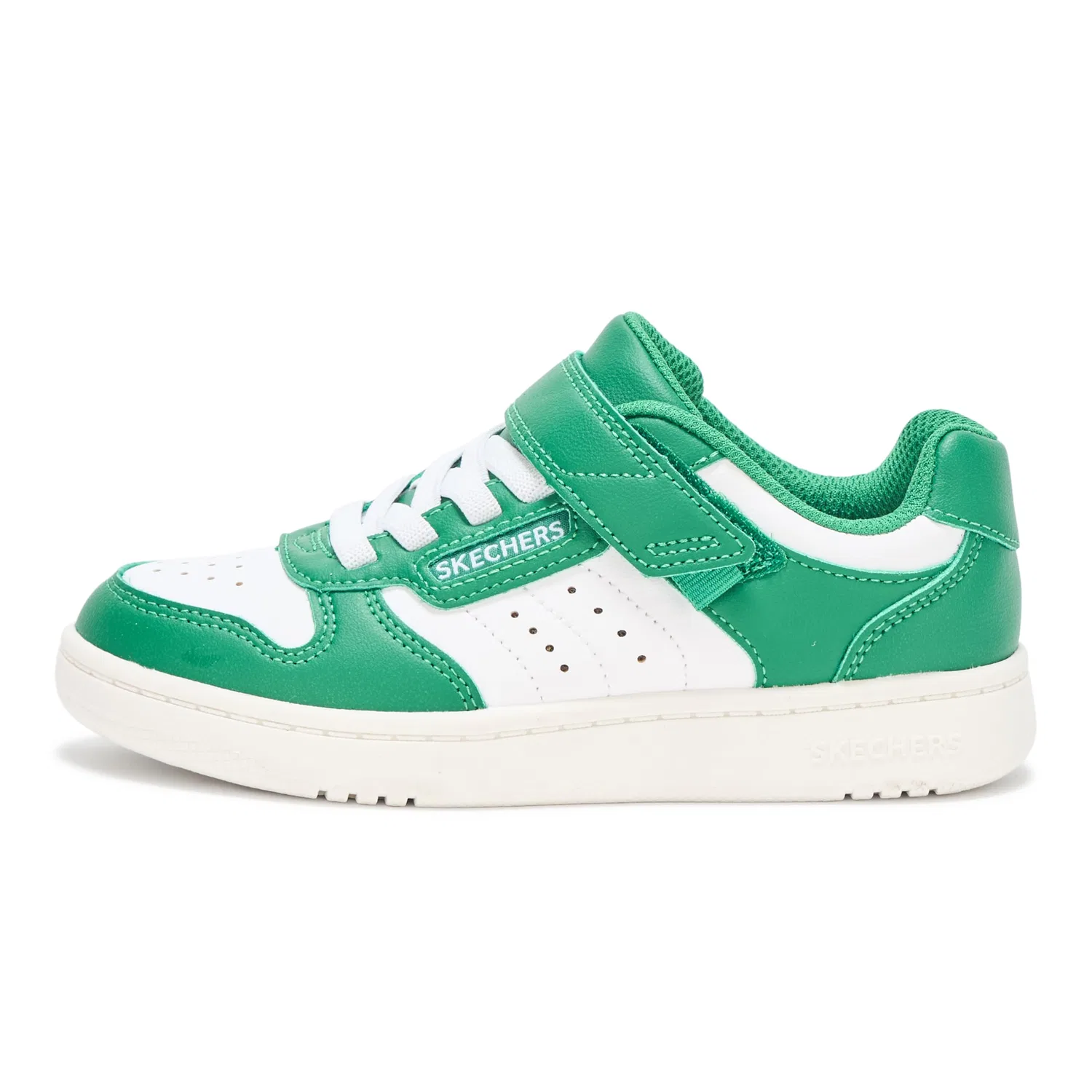 Детские кроссовки для мальчиков с перфорацией Skechers, Green White — фото 2