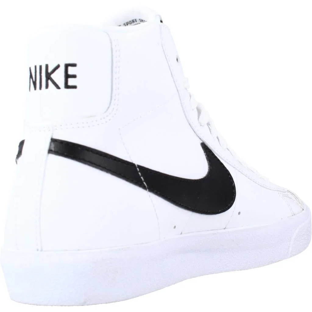 Детские кроссовки для мальчиков с вентиляцией NIKE Blazer Mid '77 NIKE, White Black Orange — фото 3