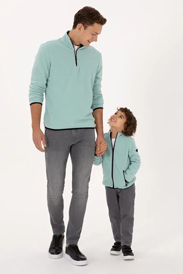 Детский кардиган для мальчиков с длинным рукавом U.S. Polo Assn., Mint — фото 4