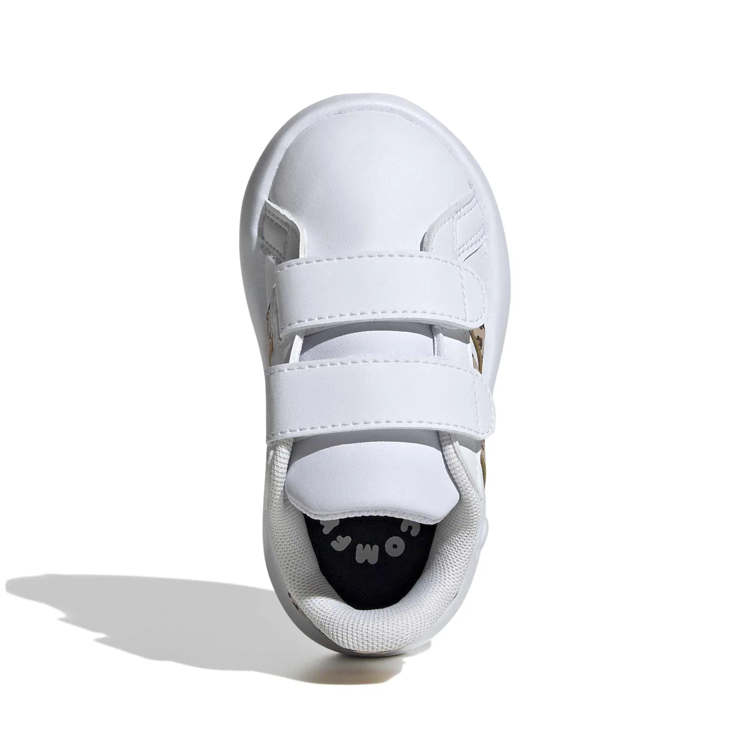Детские кроссовки с перфорацией Grand Court 2.0 Cf I Adidas, White Beige Magical Matte Gold — фото 2