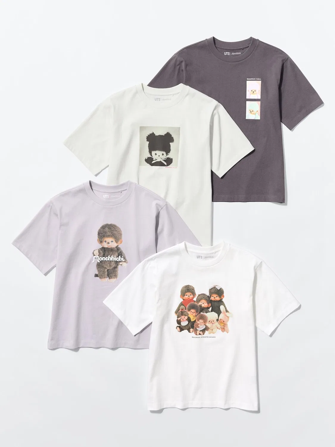 Футболка Uniqlo Monchhichi ut, с графическим принтом, темно-коричневый — фото 3