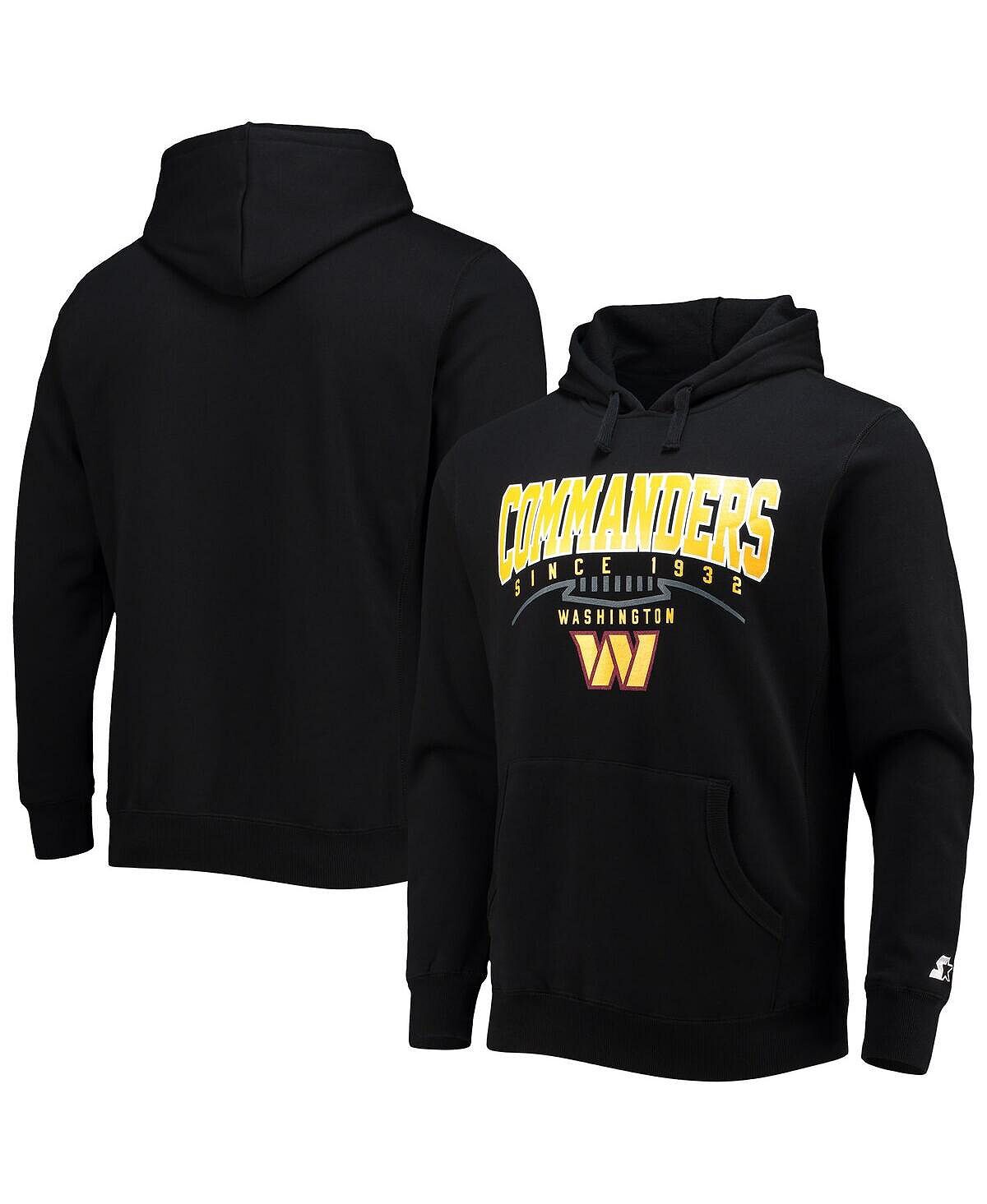 

Мужская черная толстовка с капюшоном washington commanders premier pullover Starter, черный