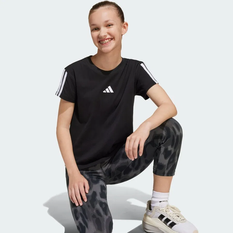 Спортивная футболка ADIDAS SPORTSWEAR Performance Shirt 'Essentials' черного цвета — фото 4