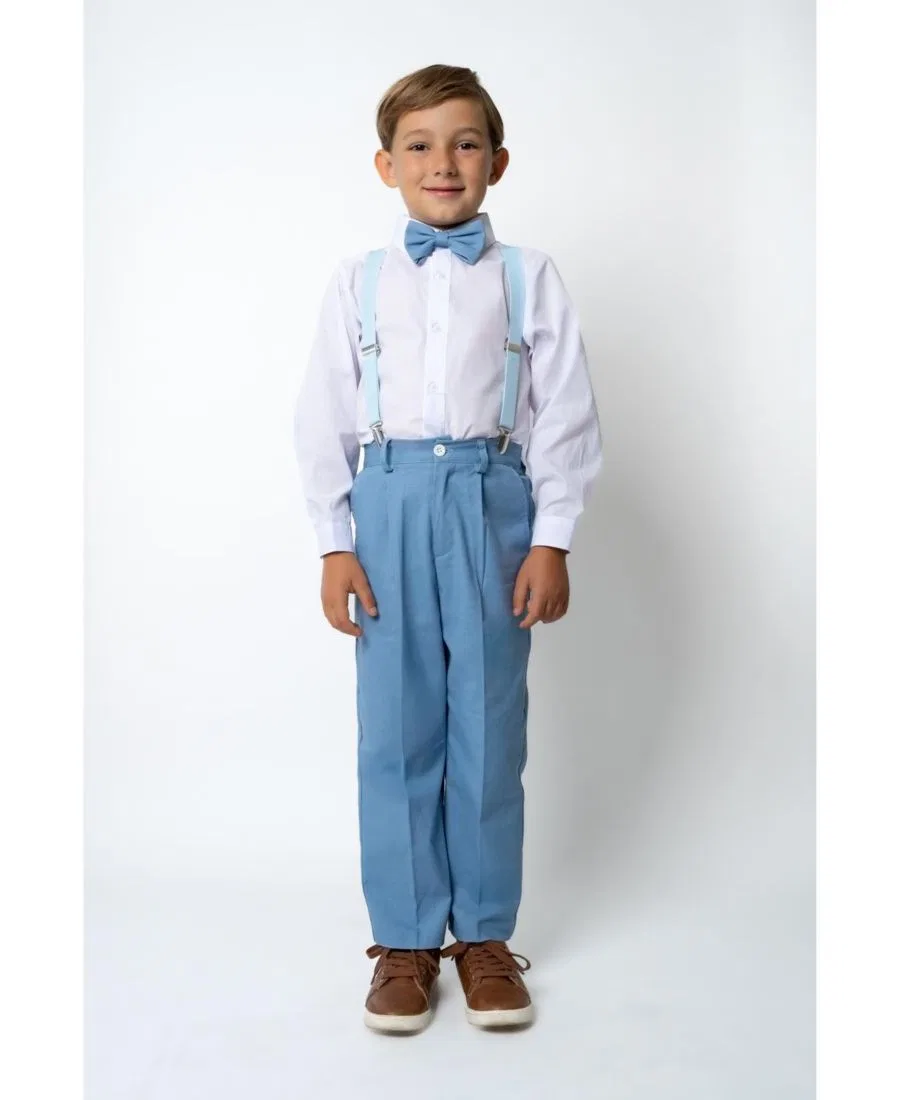 Детский костюм для мальчиков 4-предметный Barn Safari Peanut Butter Collection, Powder Blue
