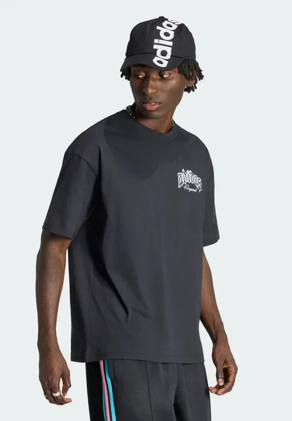 Футболка с принтом Sst arch - футболка с принтом Adidas Originals, черный — фото 2