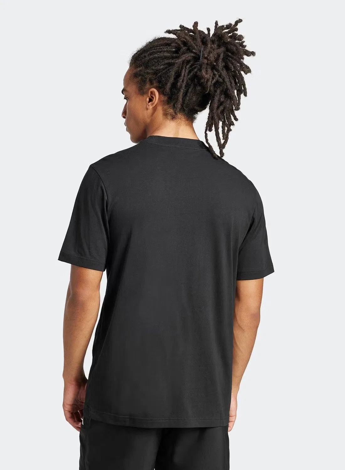 Футболка с вышитым логотипом Essentials Adidas, черный — фото 2