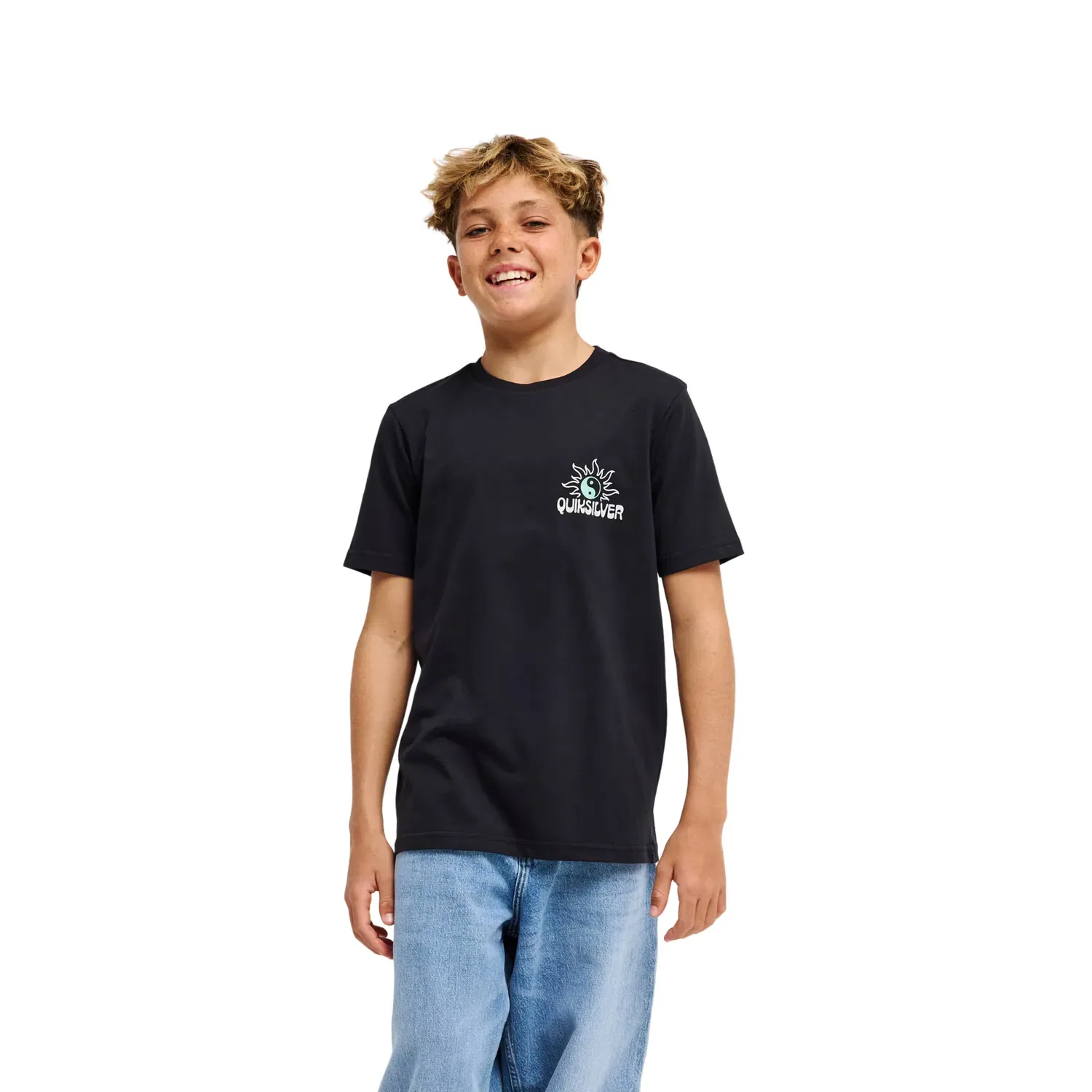 Детская футболка с коротким рукавом Fusion Quiksilver, Negro