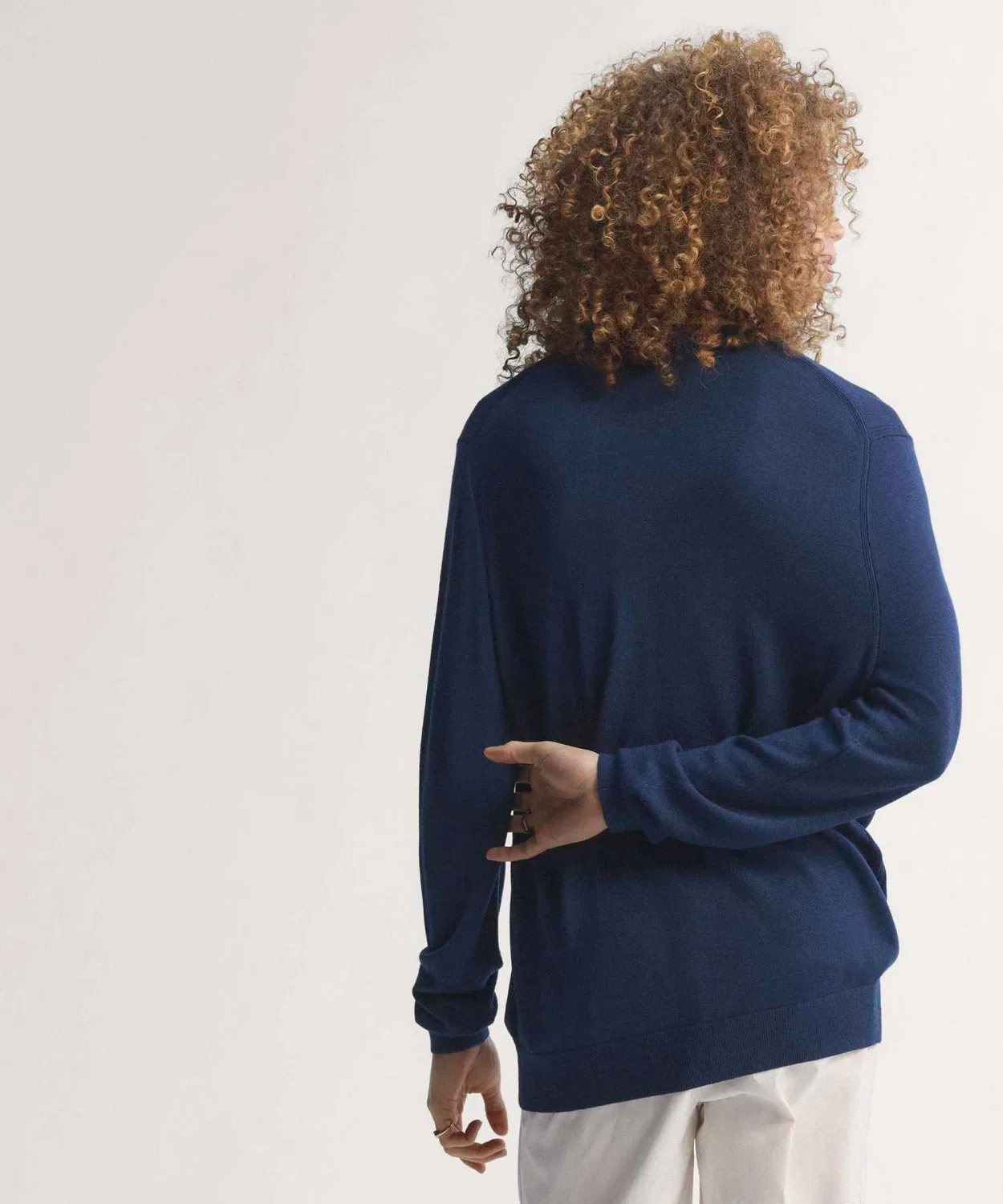 Мужской свитшот из кашемировой смеси с длинным рукавомAdidas Golf, Blue — фото 2