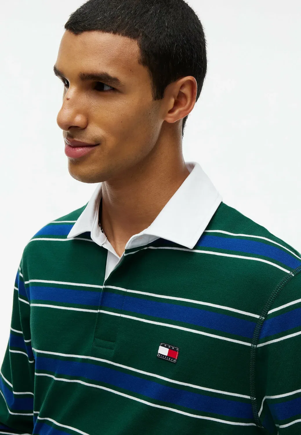 Пижамный комплект для регби Ls - th heritage sleep - пижама Tommy Hilfiger, Green Yd Stripe Mid Grey — фото 3